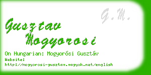 gusztav mogyorosi business card